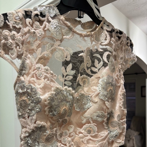 Blush Pink Two Piece Formal Dress - Picture 4 of 6